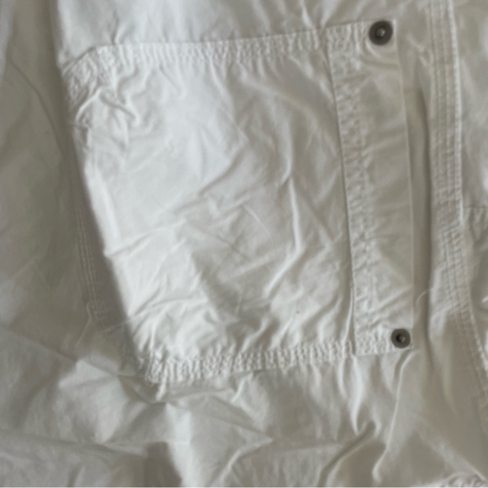INC International Concepts Macy’s Plus Size White cargo shorts pockets size 18W - Picture 10 of 16